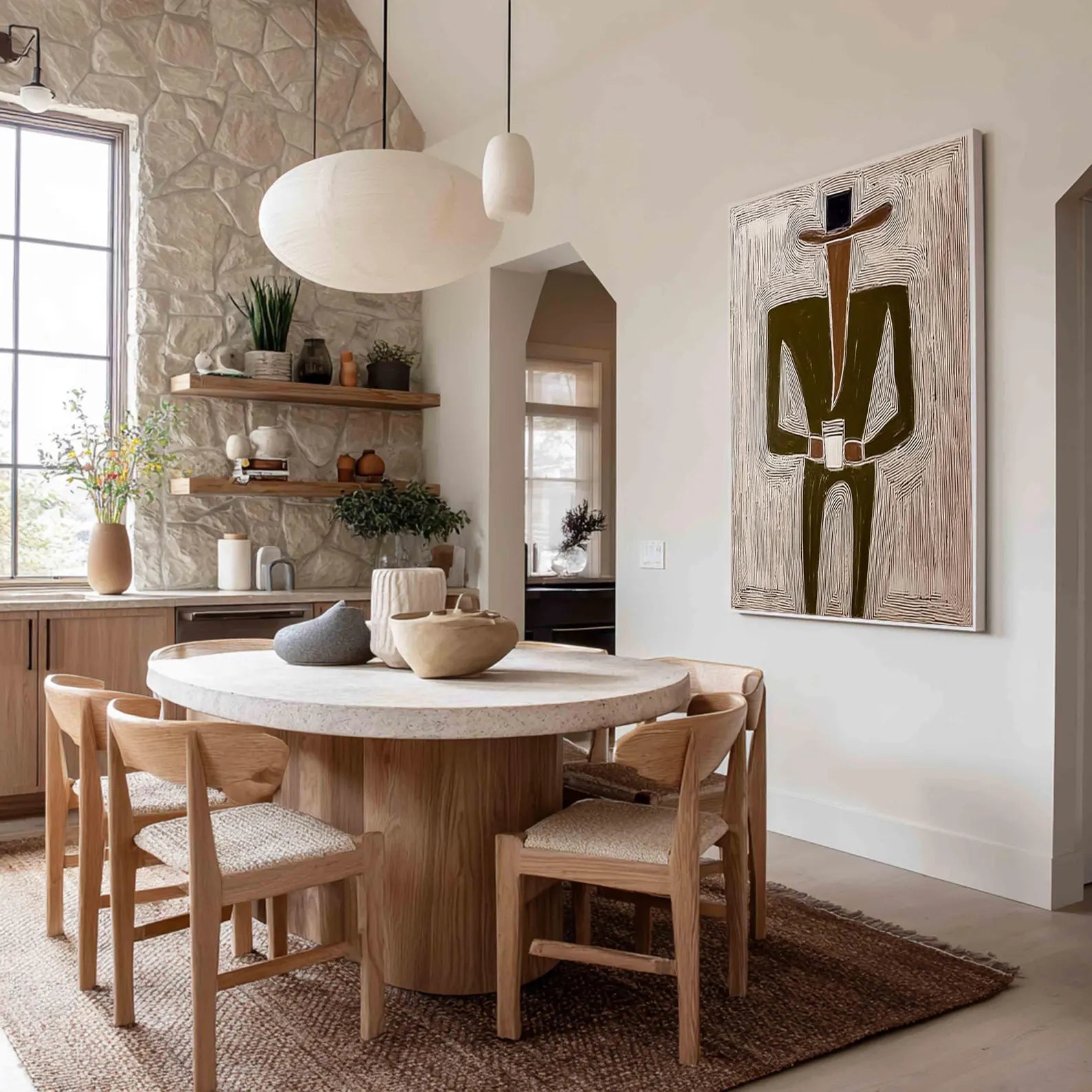 Textured Figure Sophistication | Olive Attire