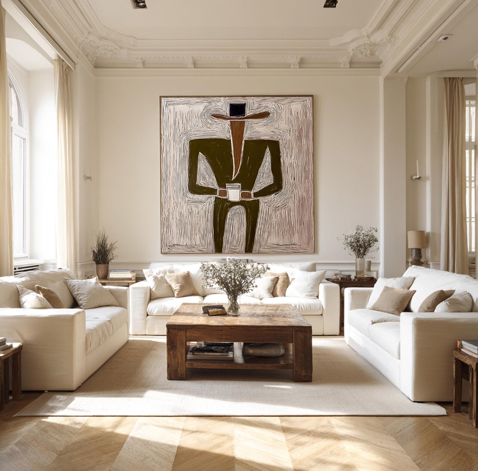 Textured Figure Sophistication | Olive Attire