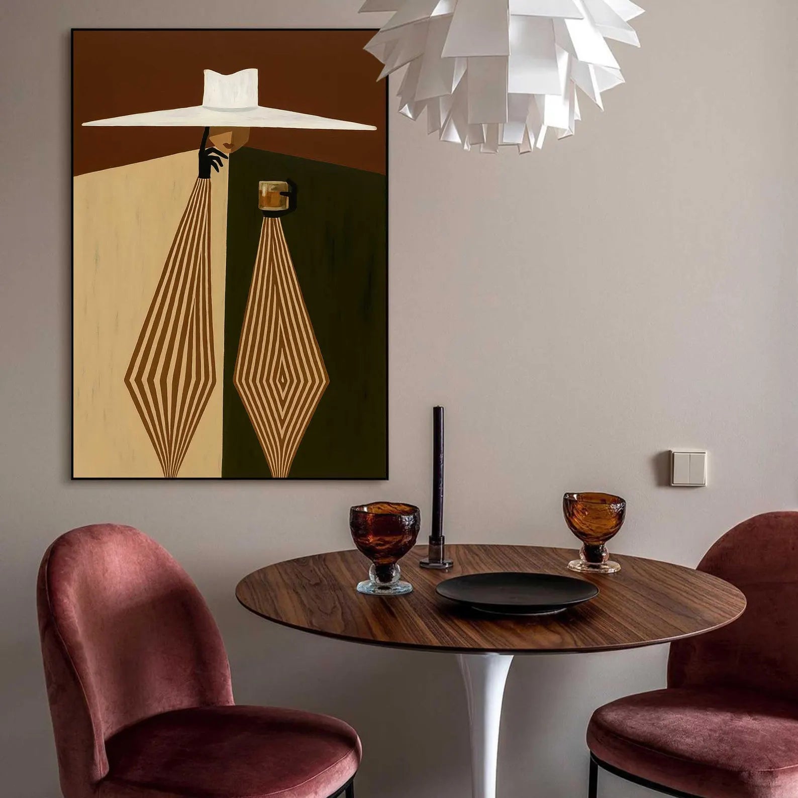 Textured Retro Opulence | Hat Geometric