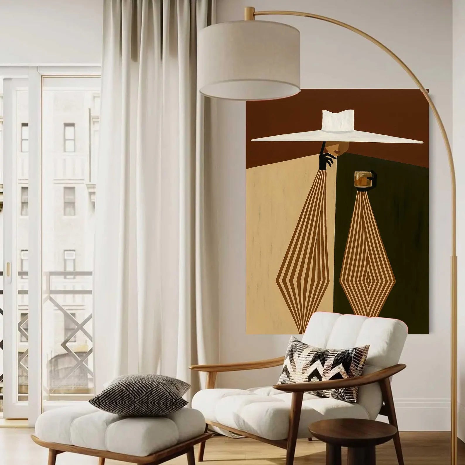 Textured Retro Opulence | Hat Geometric