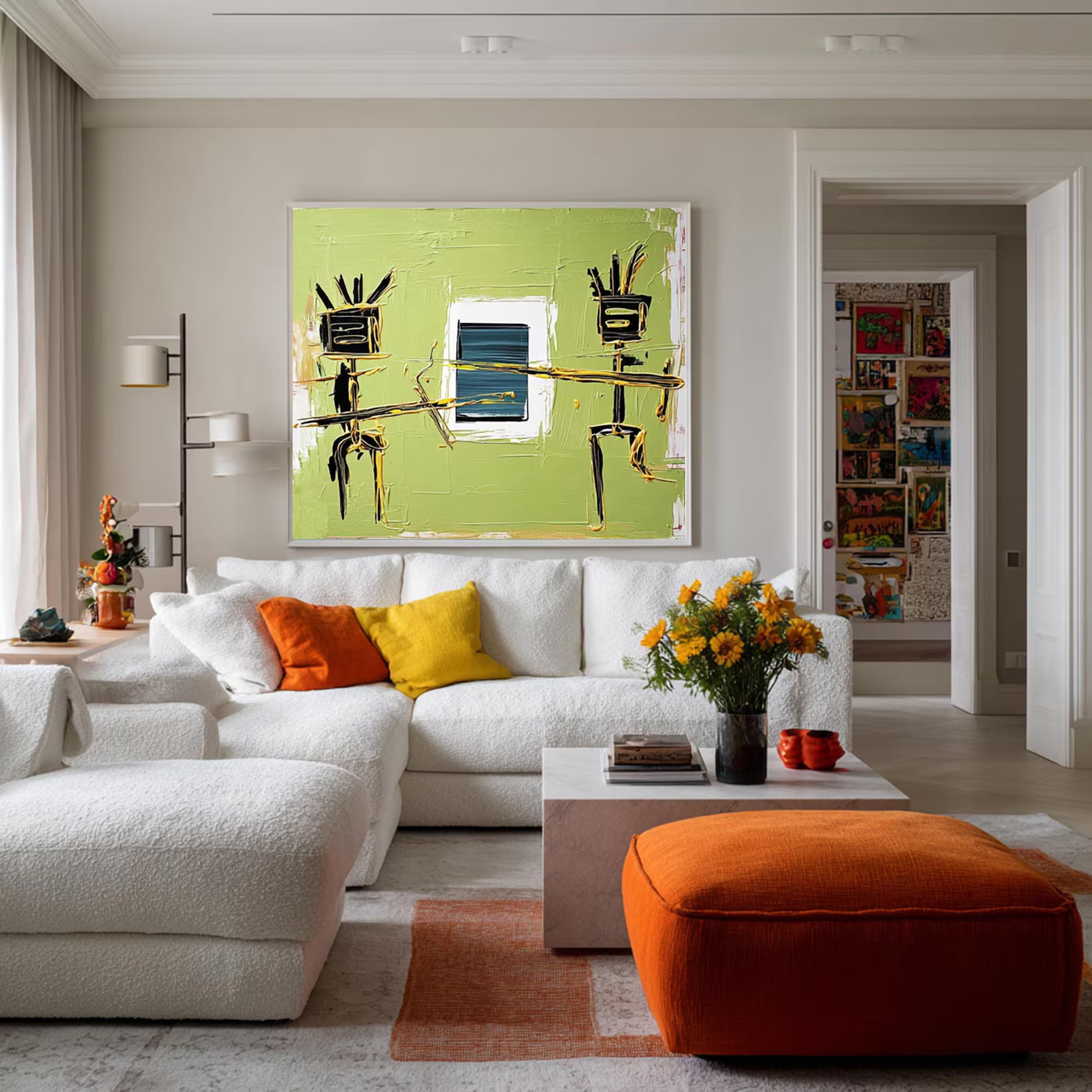 Textured Abstract Silhouettes | Green Backdrop