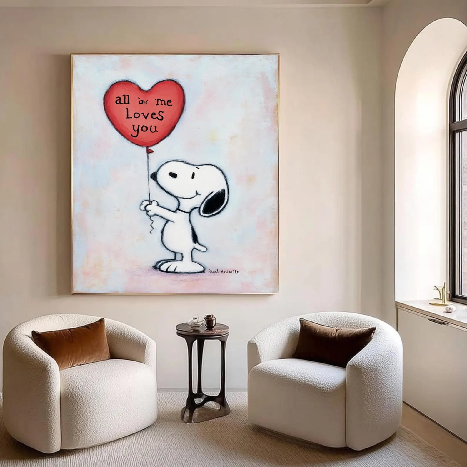 Textured Romantic Balloon | Snoopy Love