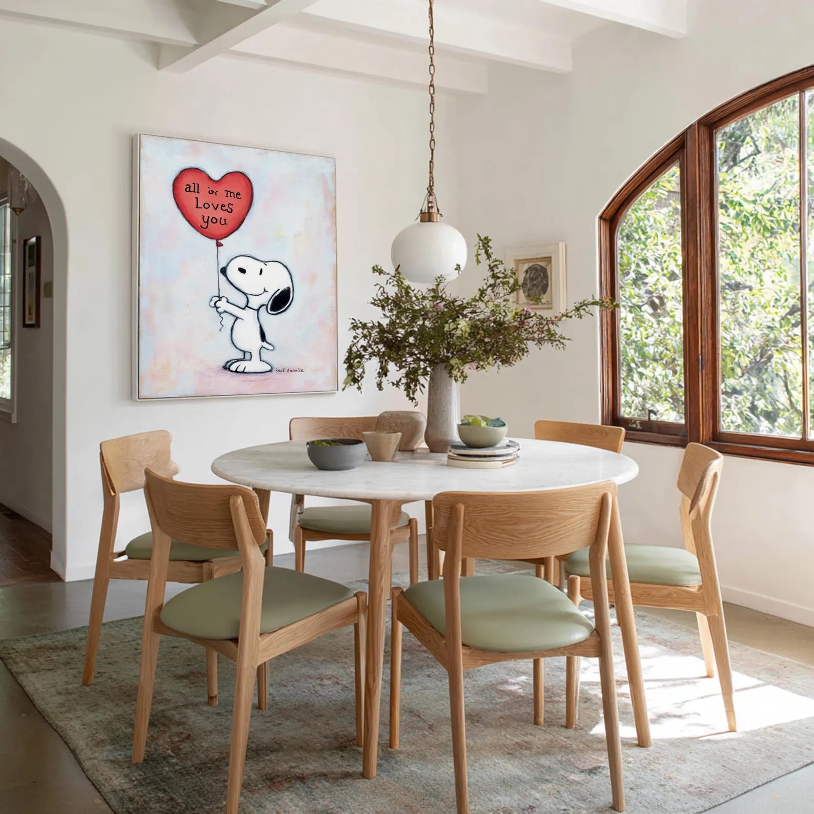 Textured Romantic Balloon | Snoopy Love