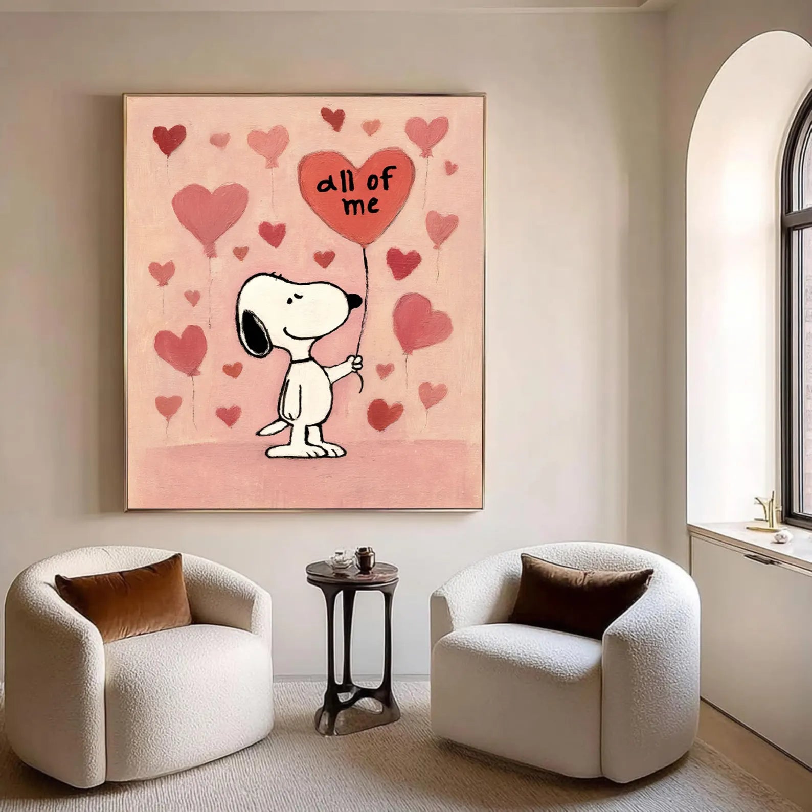 Textured Heart Charm | Snoopy Love