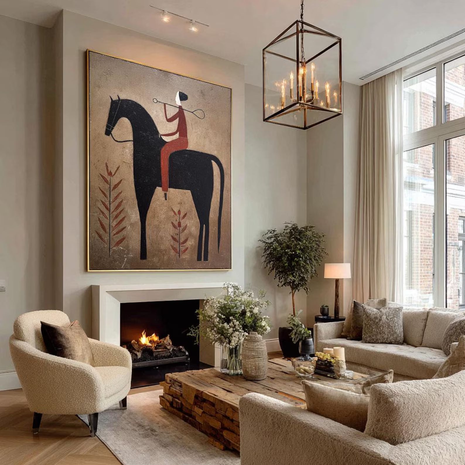 Textured Equestrian Elegance | Umber Steed