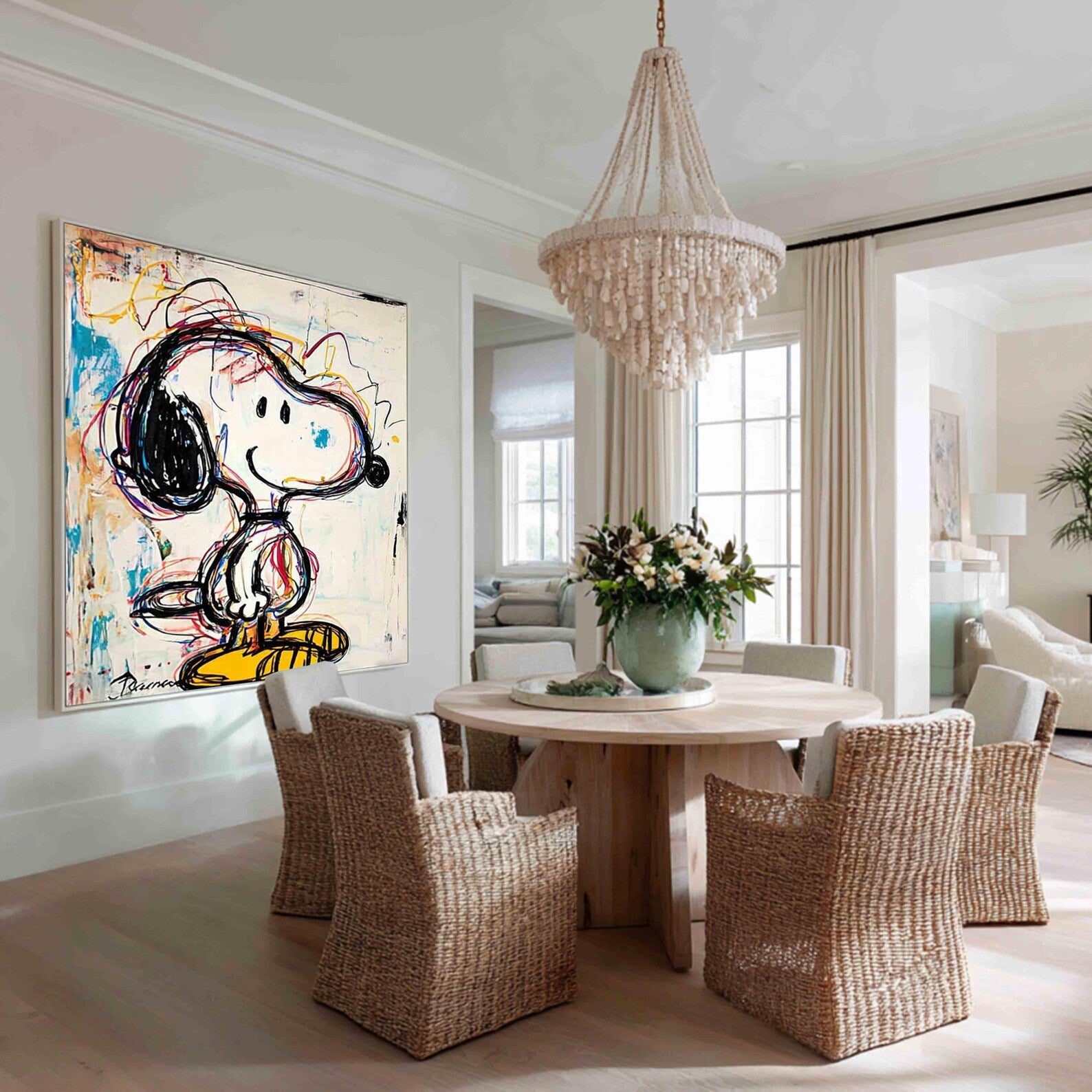 Textured Whimsical Graffiti | Snoopy Sketch