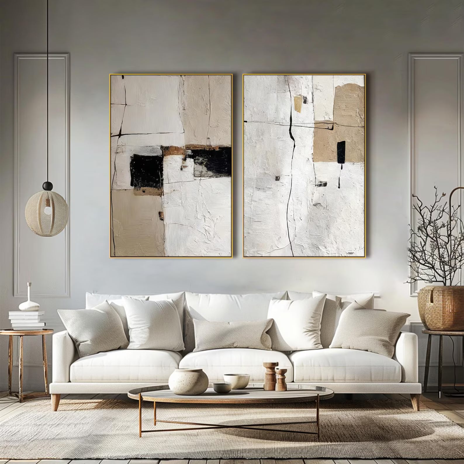 Minimalist Abstract Geometry | Neutral Palette