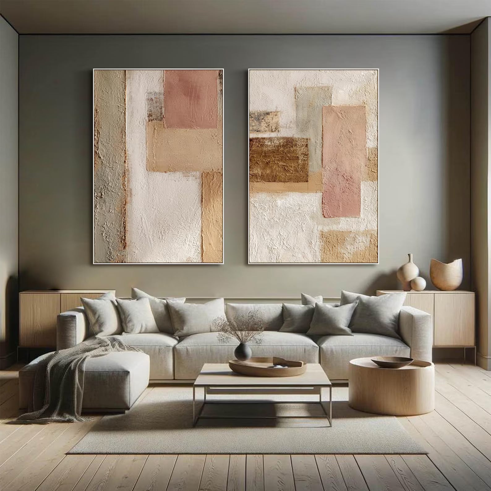 Warm Geometric Harmony | Blush Gold