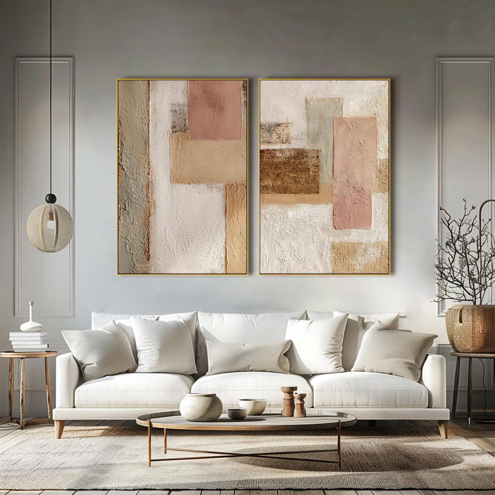 Warm Geometric Harmony | Blush Gold
