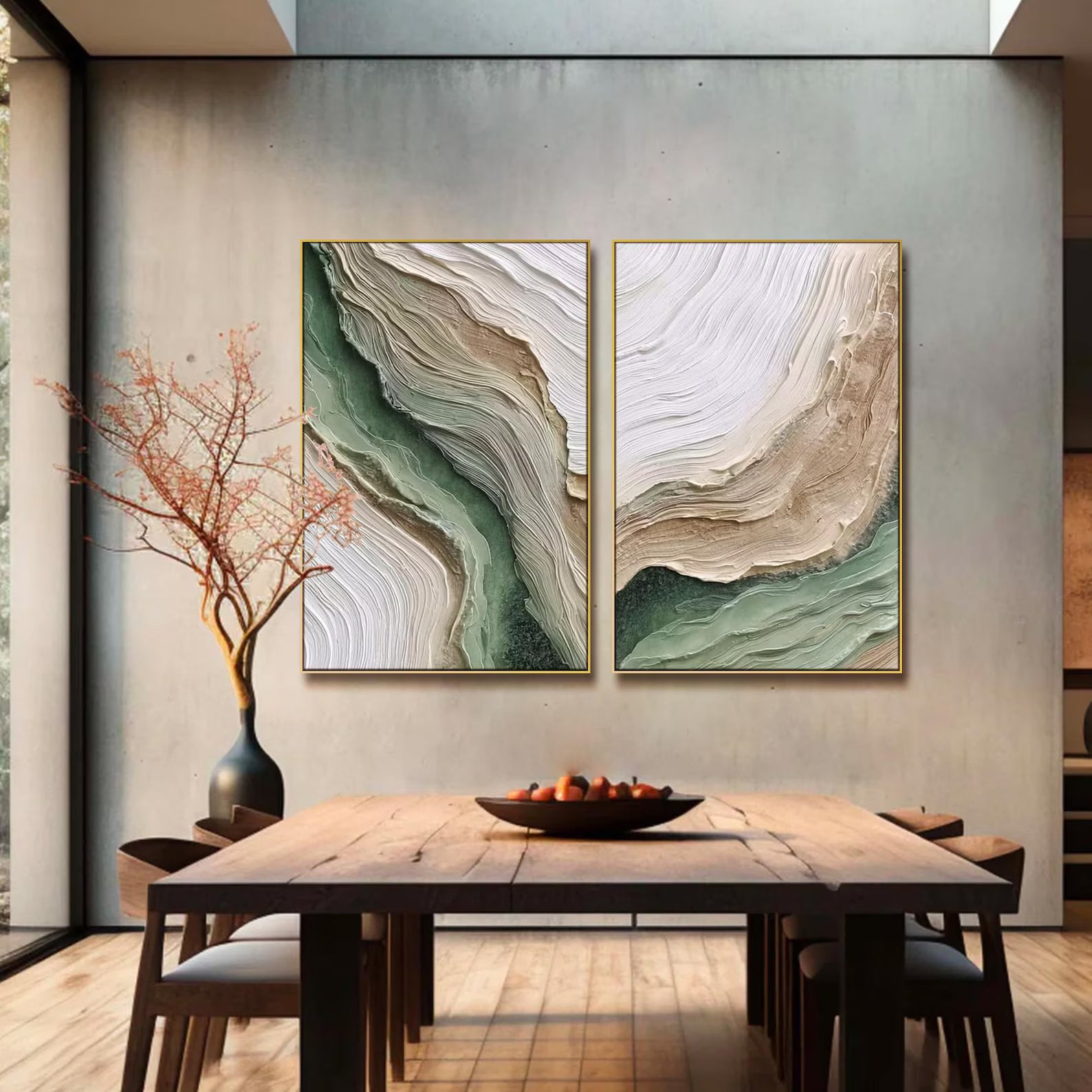 Organische Texturwellen | Salbeigrün