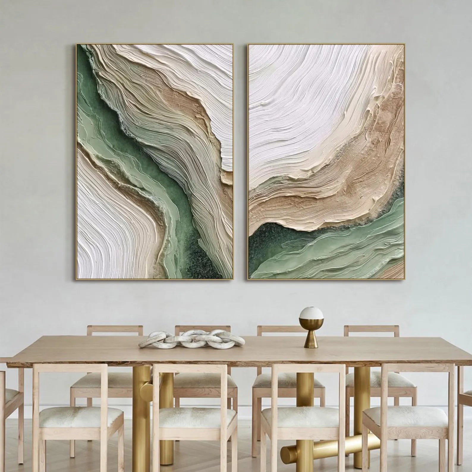 Organic Textured Waves | Sage Green