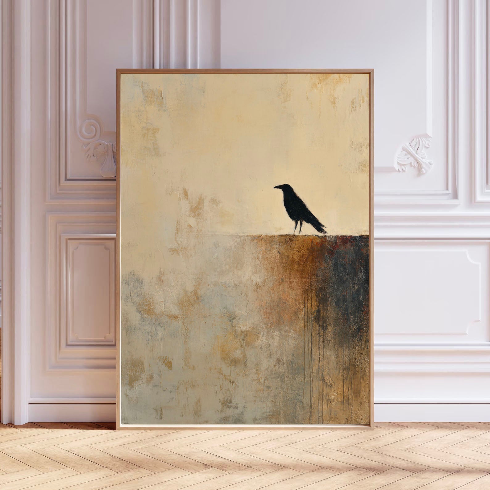 Textured Raven Art | Moody Sophistication