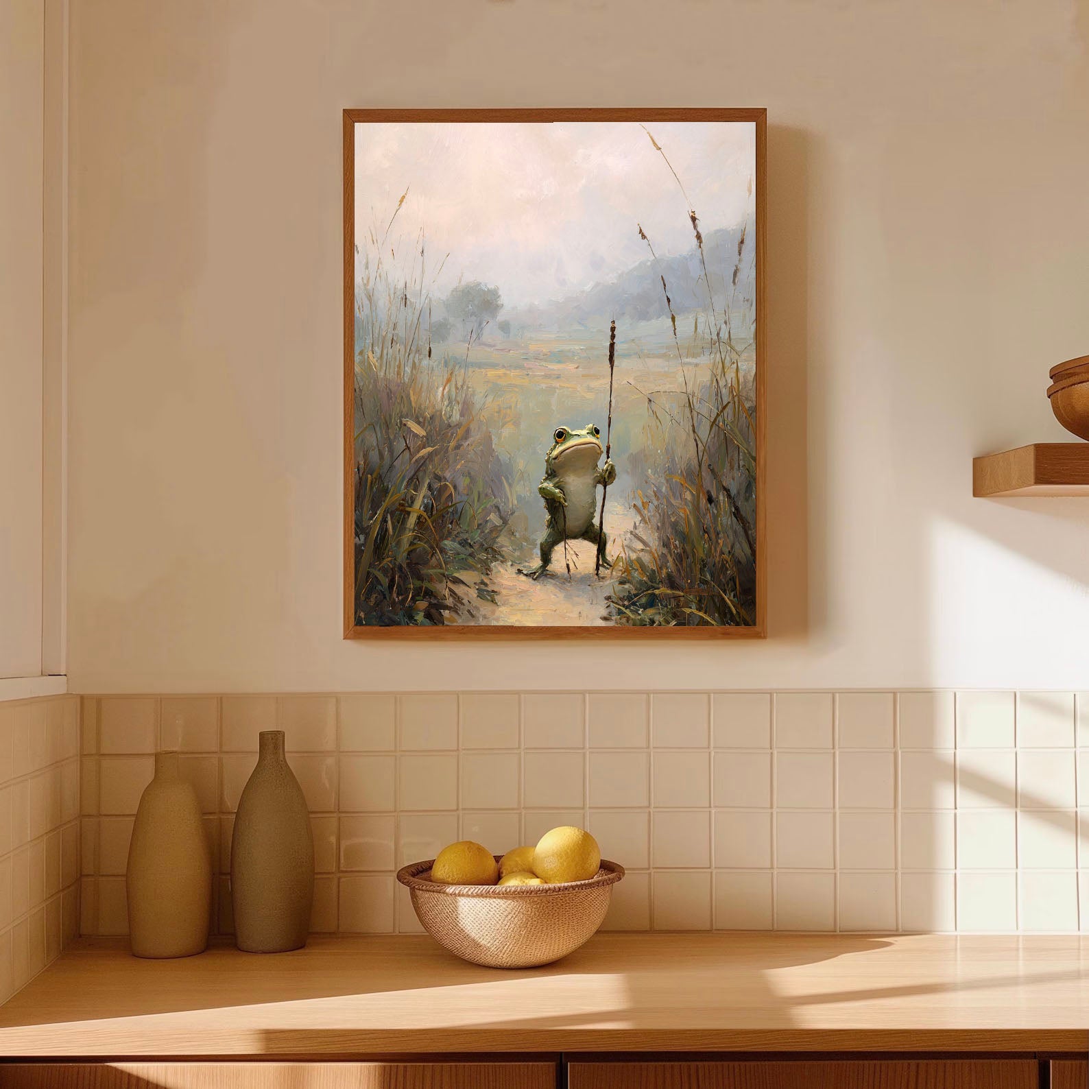 Frog Explorer Art | Whimsical Serenity