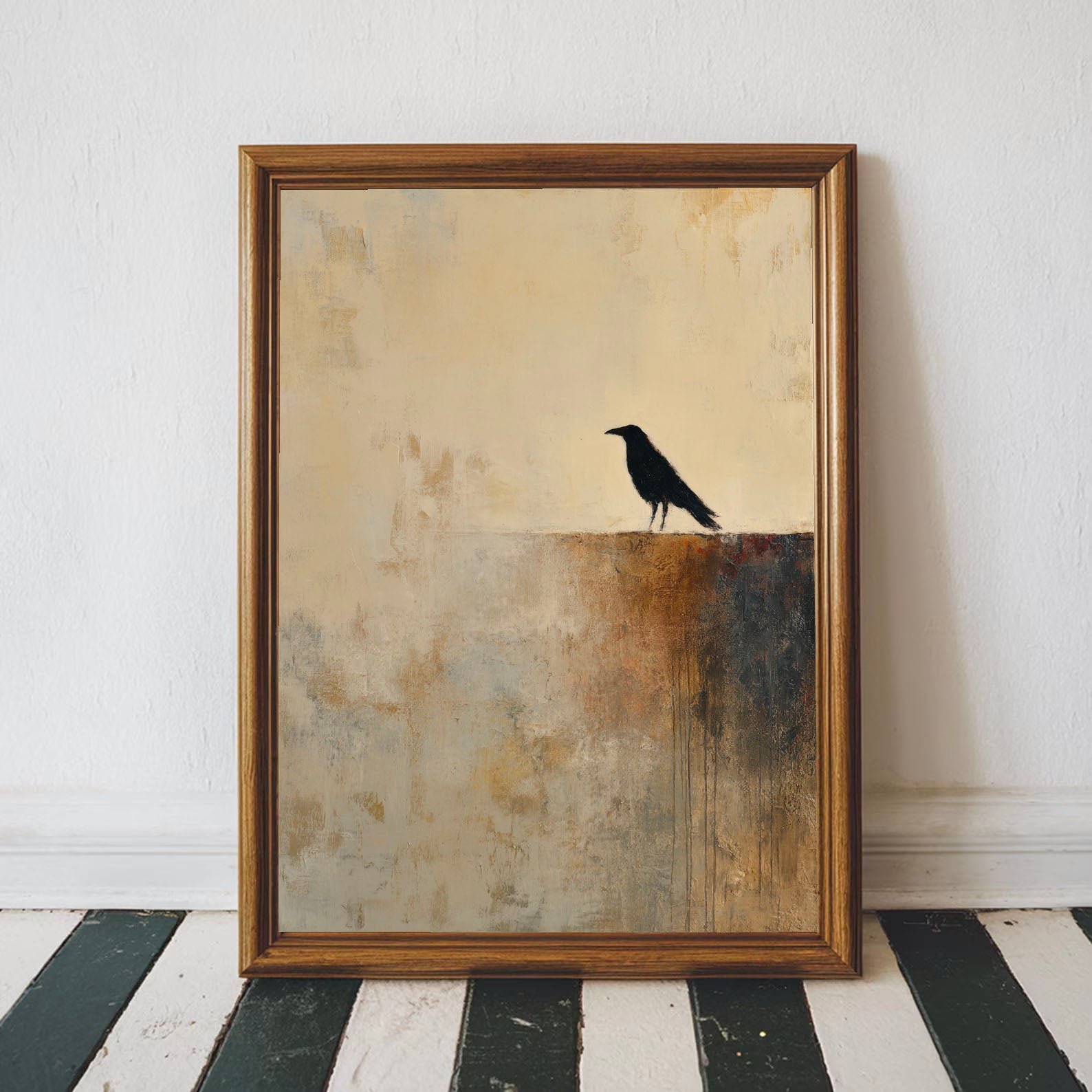 Textured Raven Art | Moody Sophistication