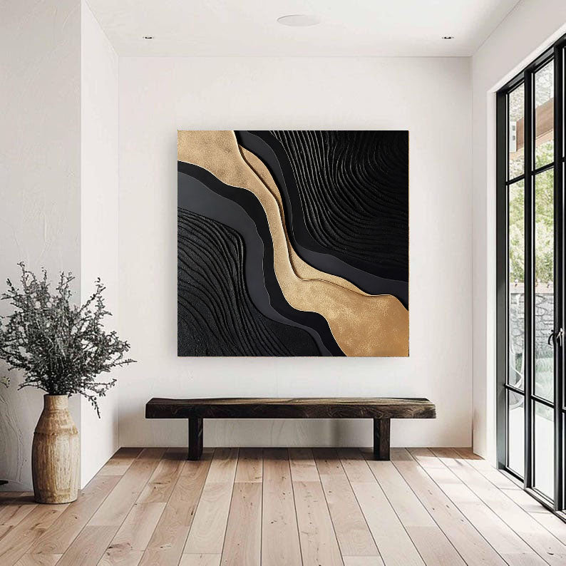 Layered Gilded Currents | Obsidian Flow