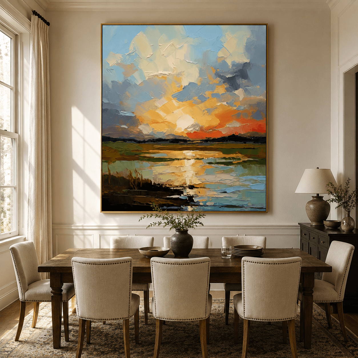 Impressionist Art | Marsh Sunset Glow
