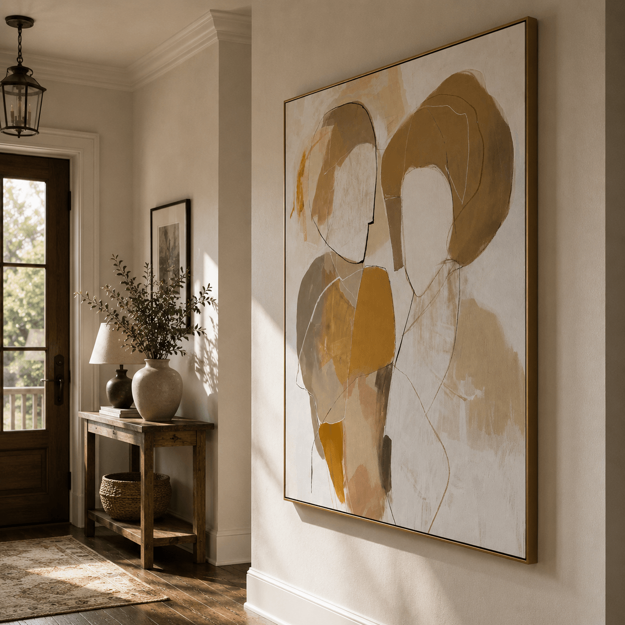 Textured Abstract Figures | Earthy Tones