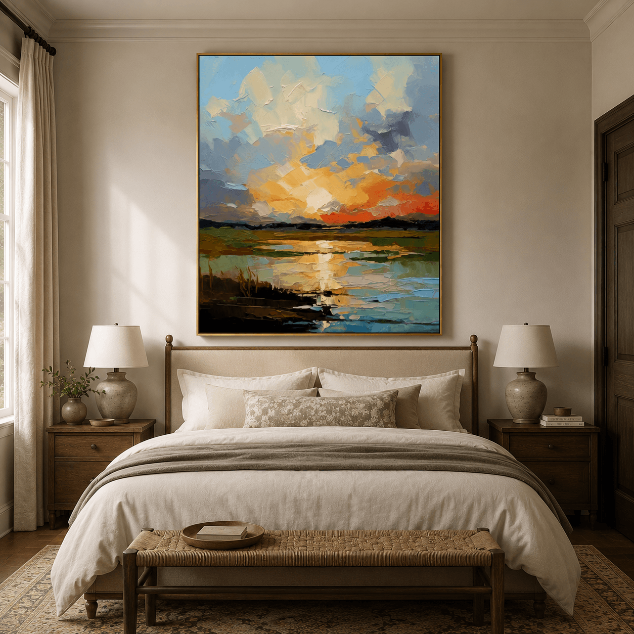 Impressionist Art | Marsh Sunset Glow