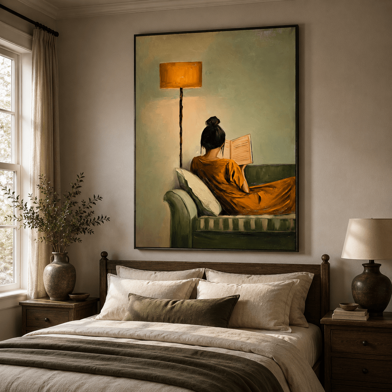 Impressionist Art | Warm Sofa Reading