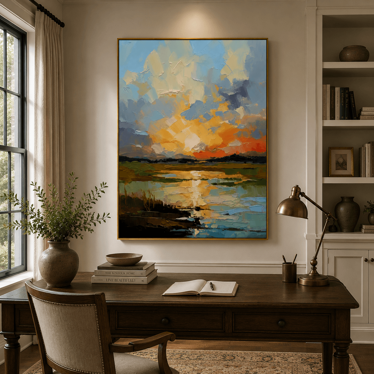 Impressionist Art | Marsh Sunset Glow