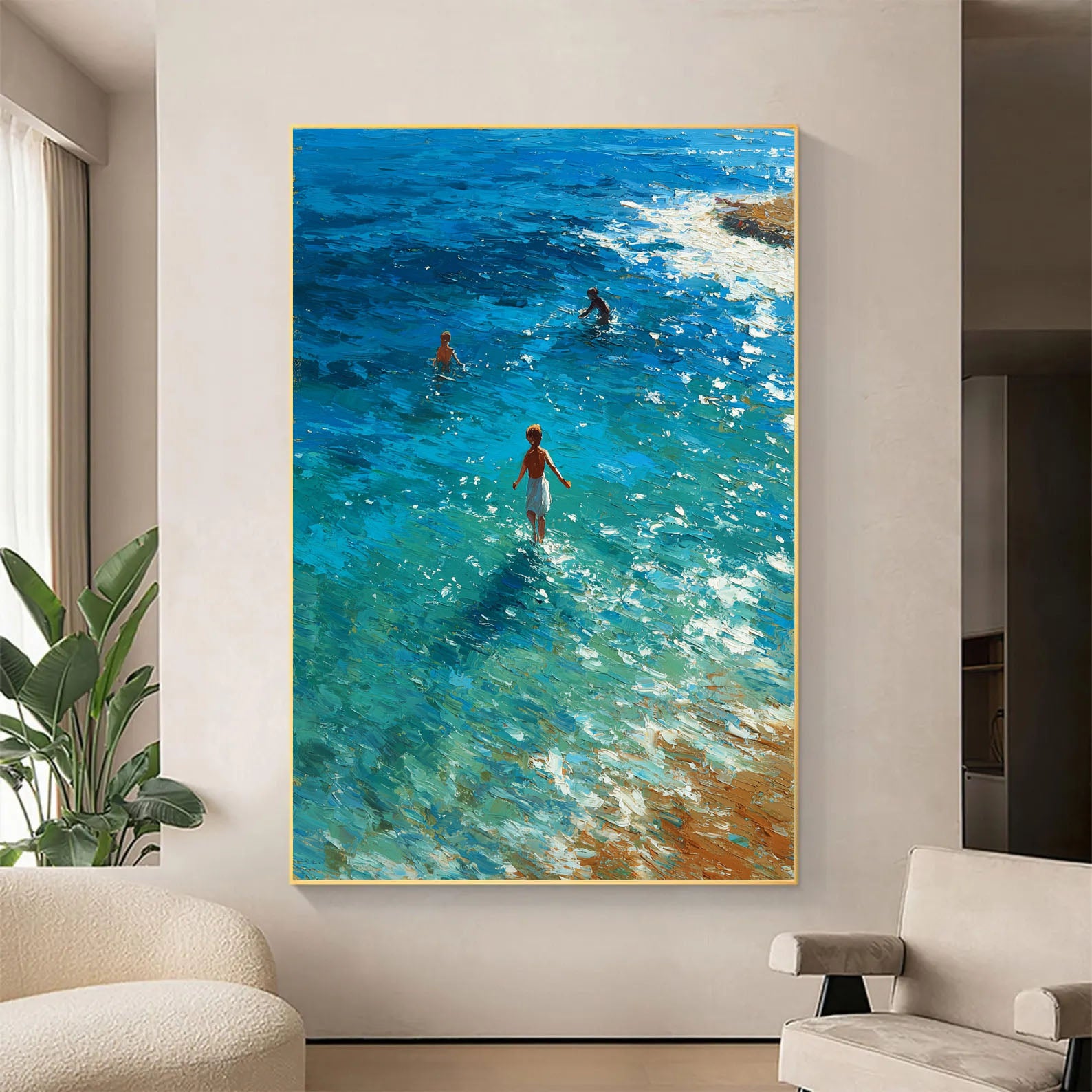 Coastal Swim Art | Textured Vibrance