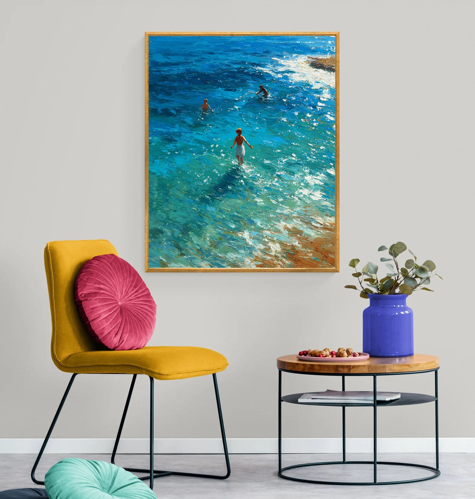 Coastal Swim Art | Textured Vibrance