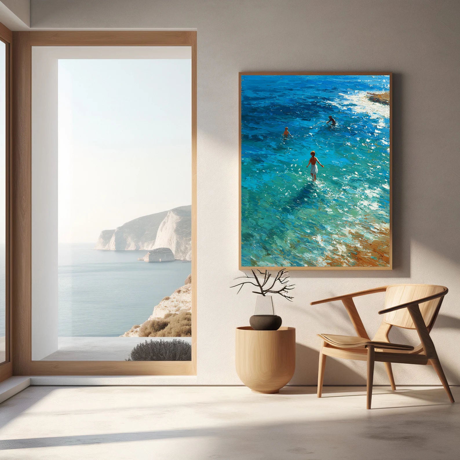 Coastal Swim Art | Textured Vibrance