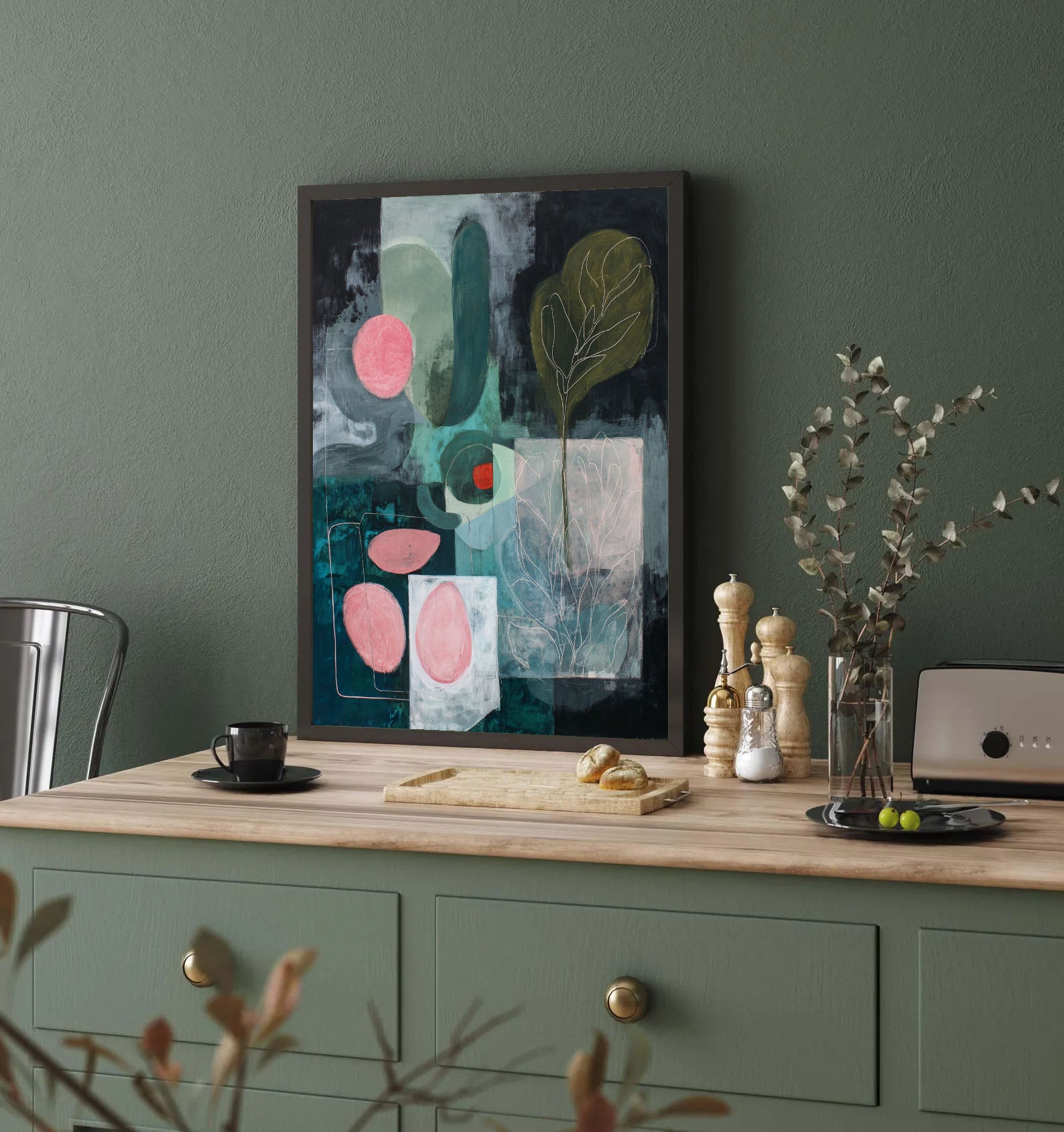 Botanical Abstract Art | Textured Sophistication