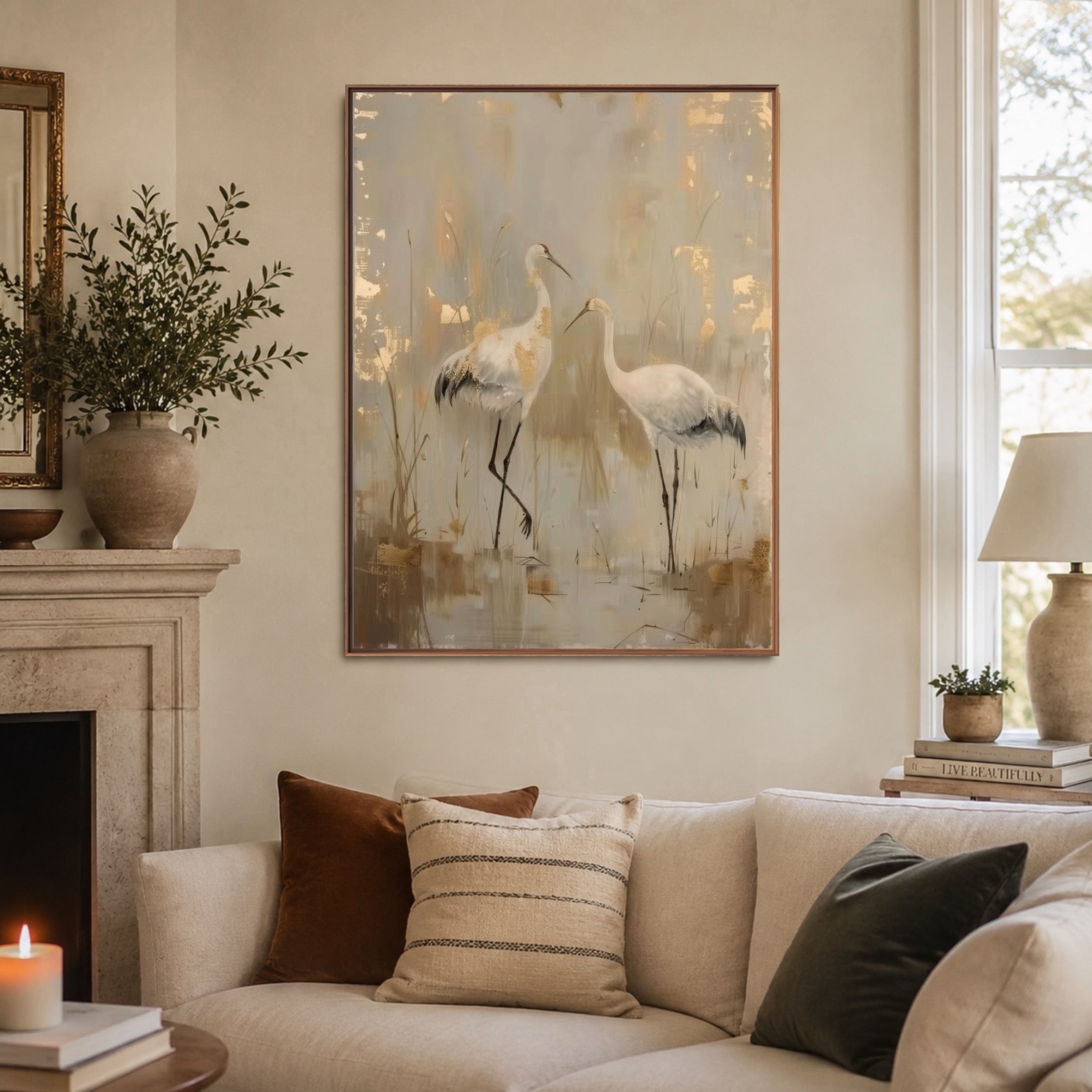 Marshlight Crane Gathering — artwork view 5