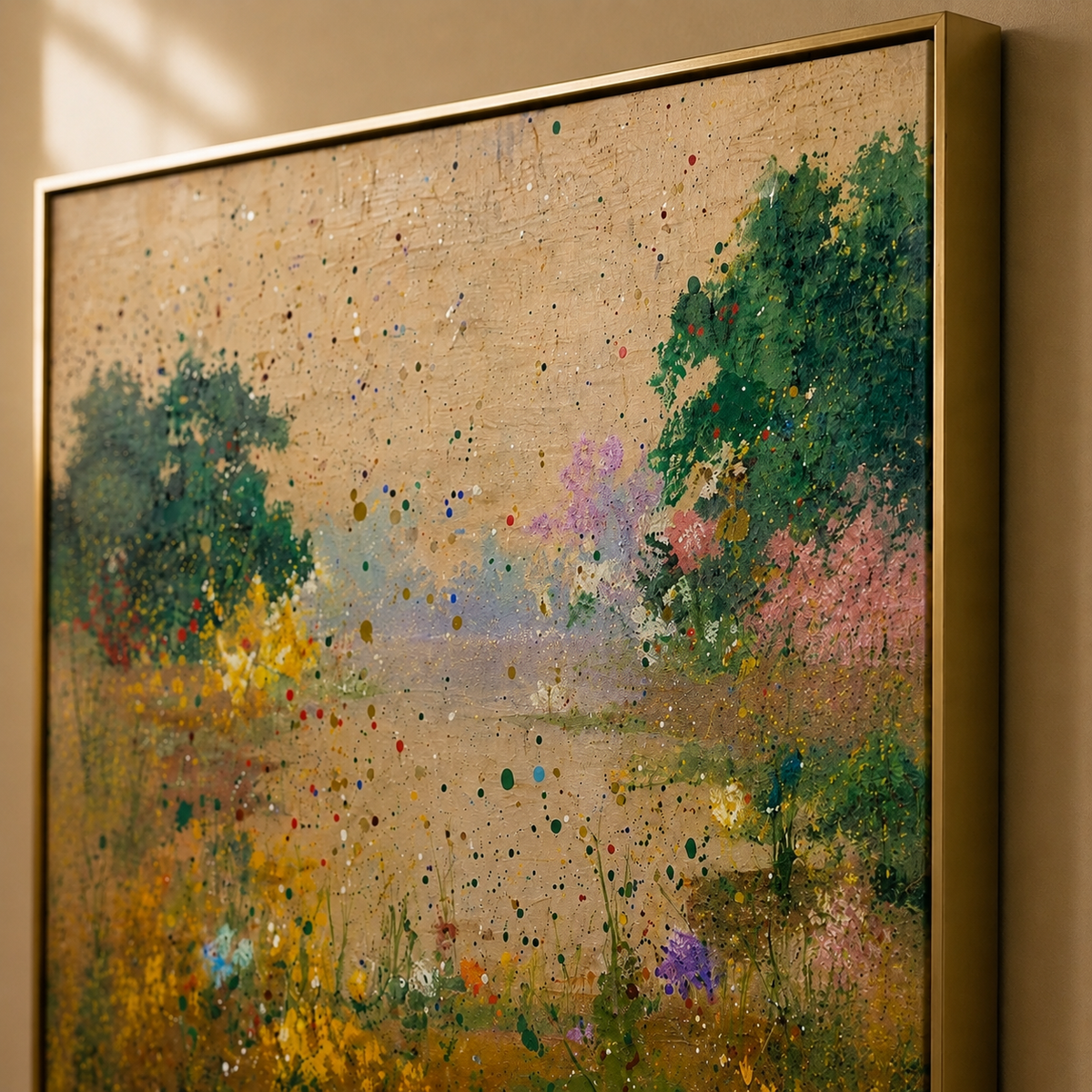 Meadow Under Light oil painting room view 6