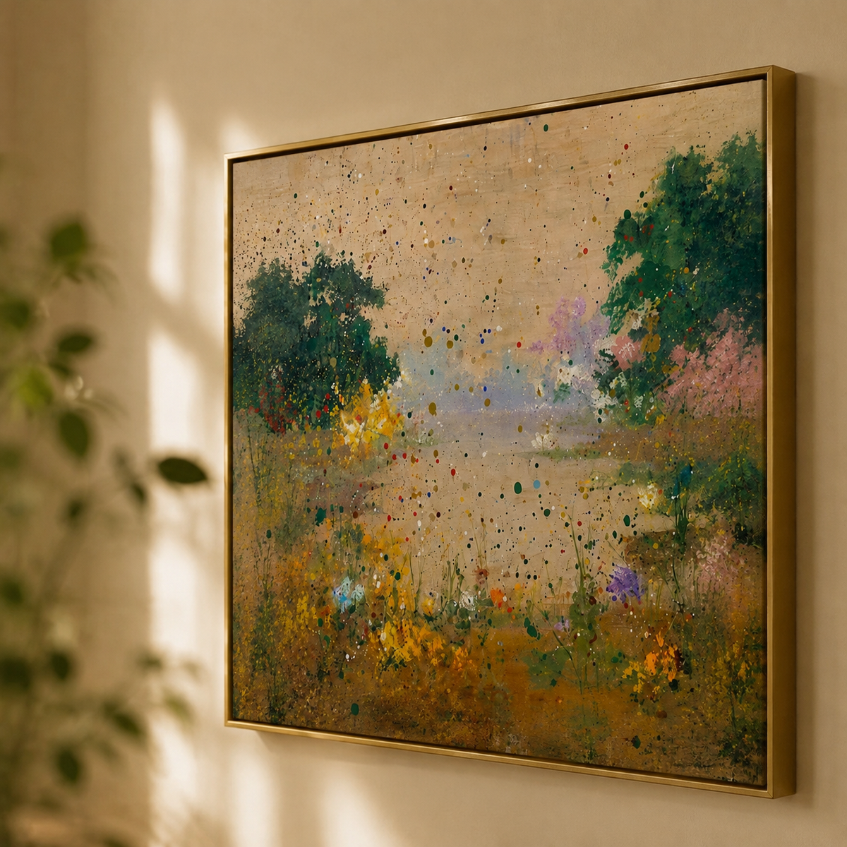 Meadow Under Light oil painting room view 7