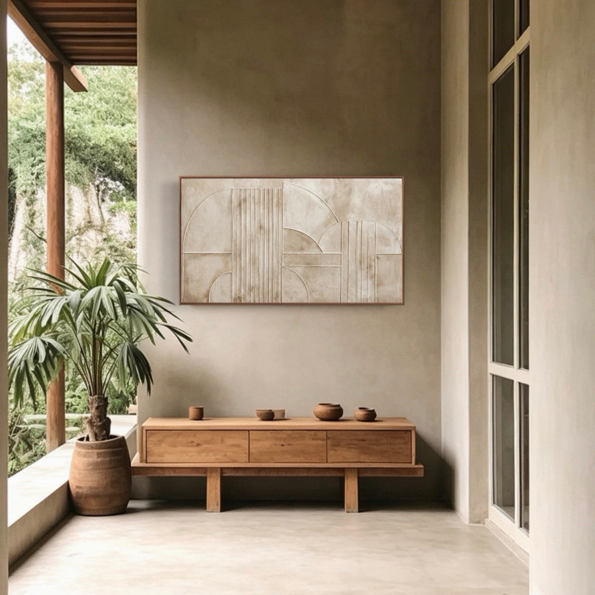 Measured Arc Composition — horizontal geometric & linear art, view 5
