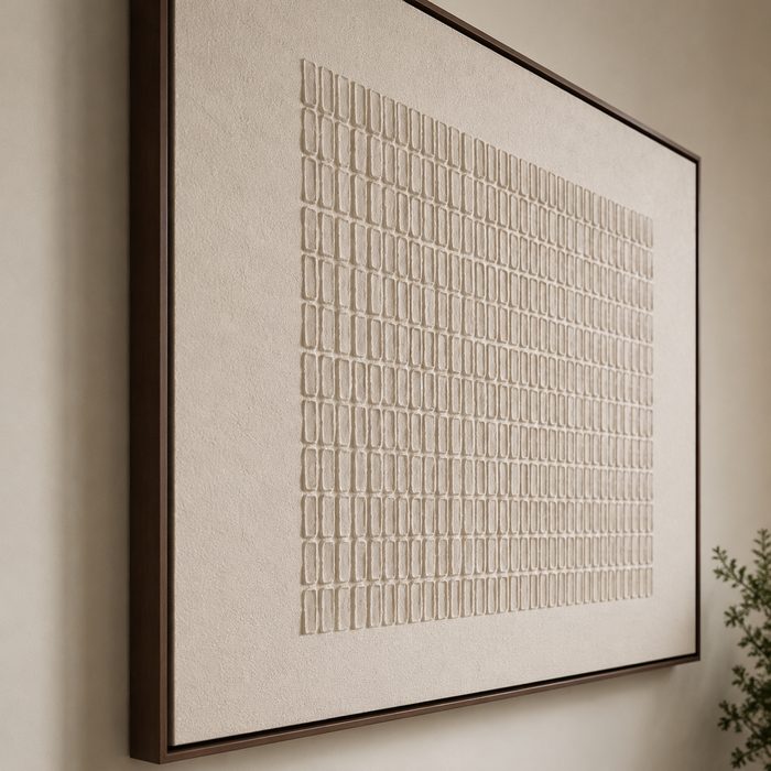 Measured Linen Lines oil painting view 6