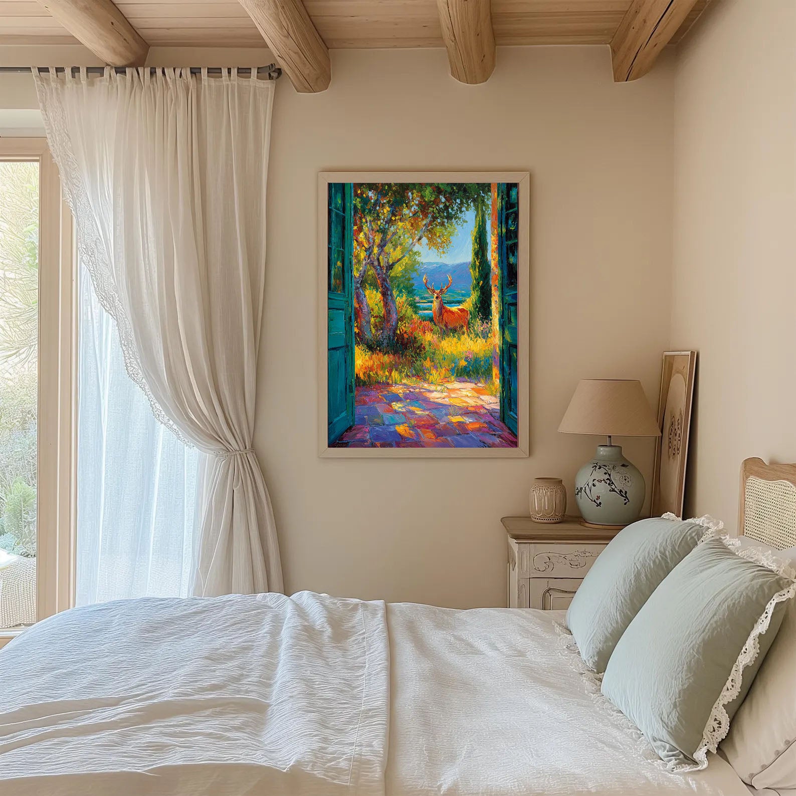 Deer Garden Art | Textured Vibrance