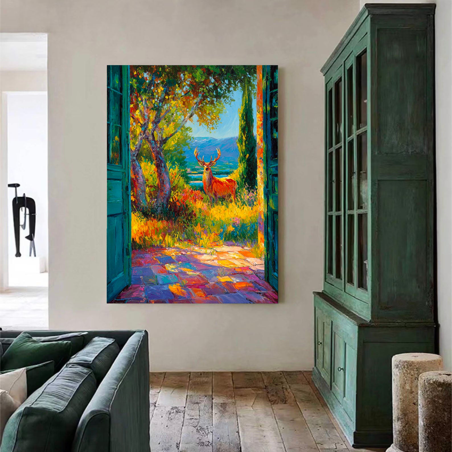 Deer Garden Art | Textured Vibrance