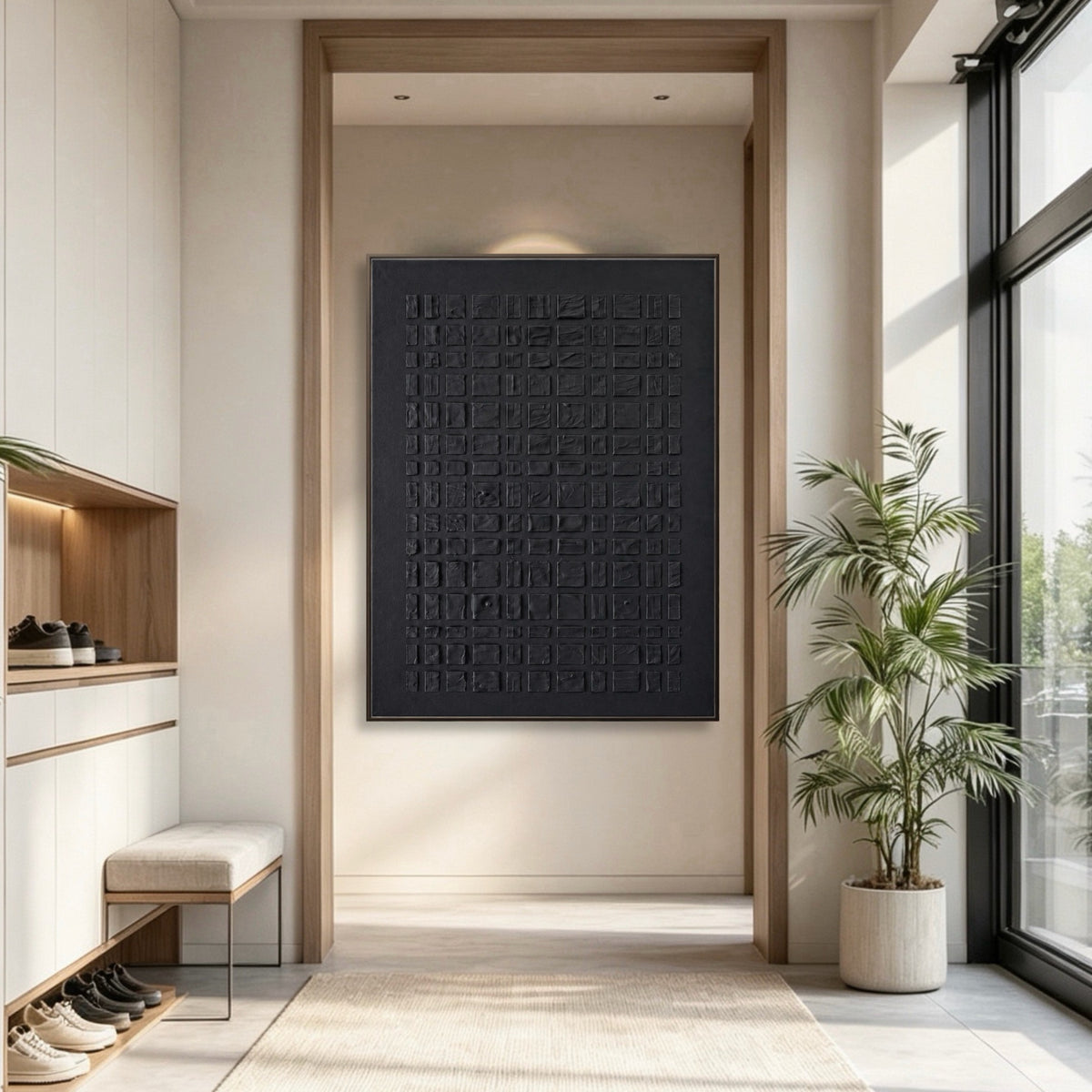 Midnight Tile Order — vertical textured & impasto art, view 5