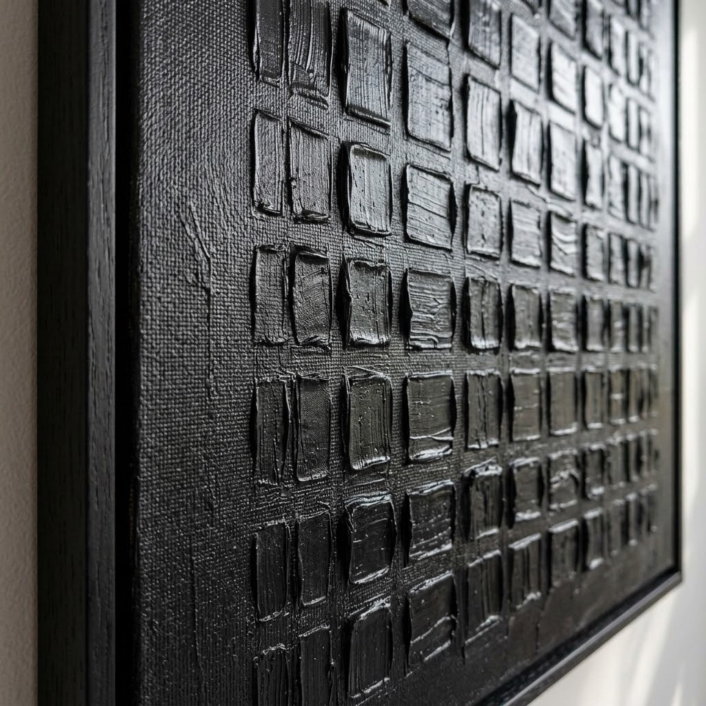 Midnight Tile Order — vertical textured & impasto art, view 7