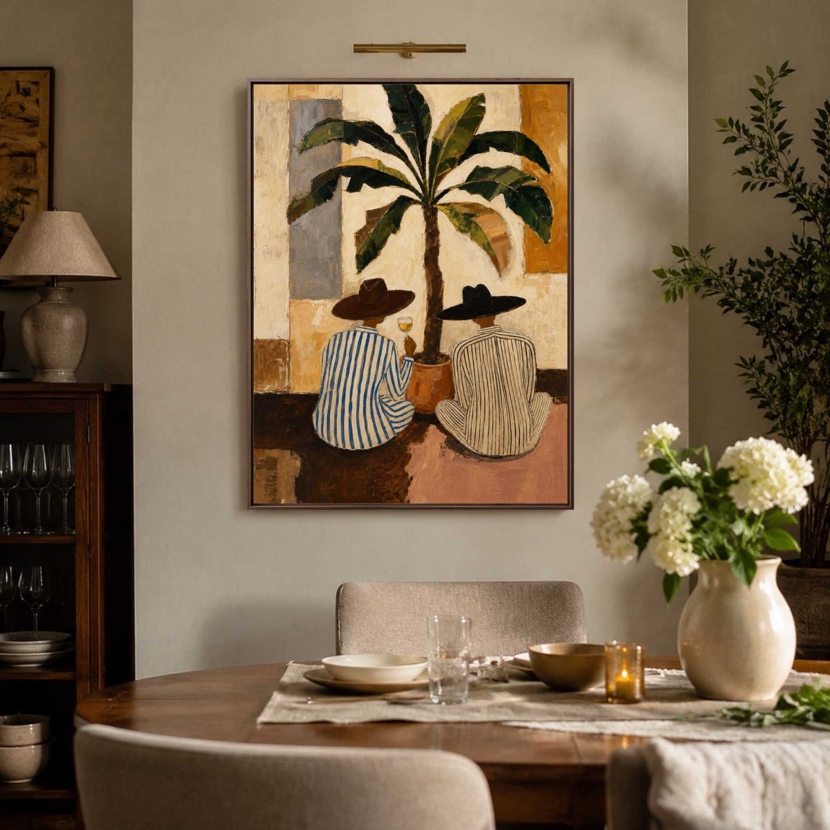 Palm Shade Companions oil painting view 2