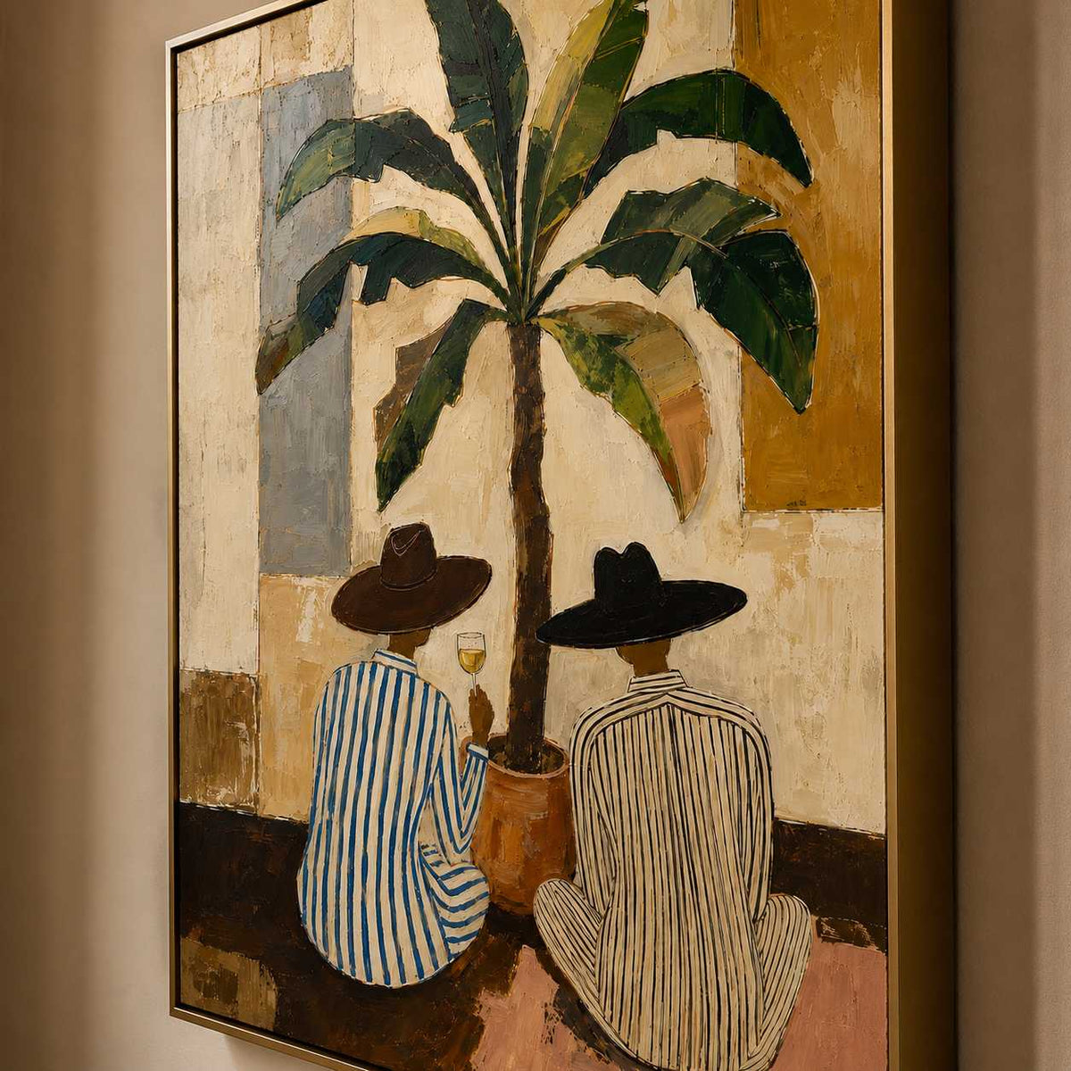 Palm Shade Companions oil painting view 6
