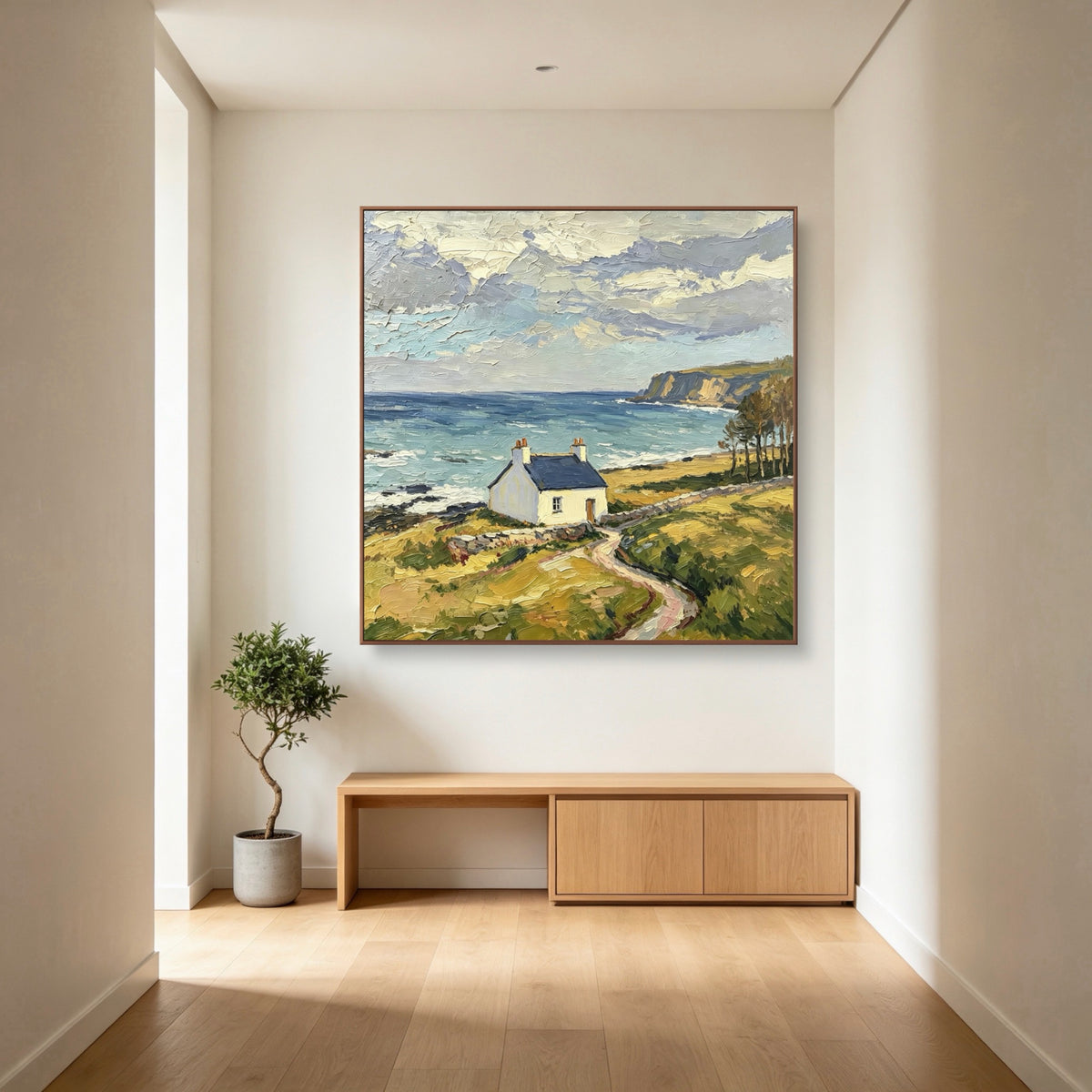 Path Beside Breakers — vertical coastal & ocean art, view 4