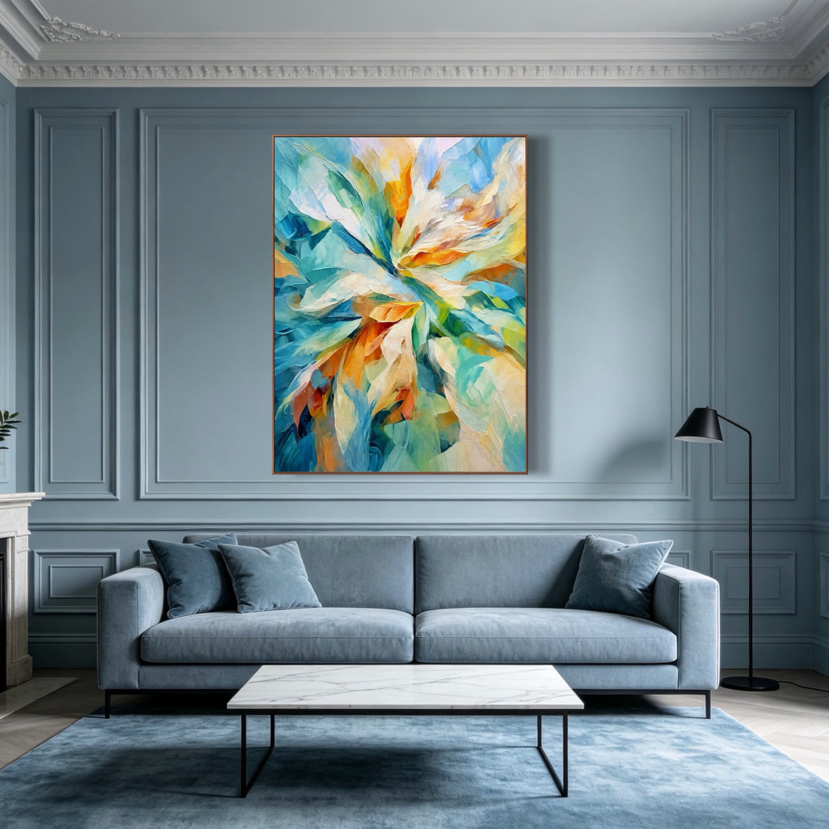 Petals Catch Fire — vertical floral & botanical art, view 3