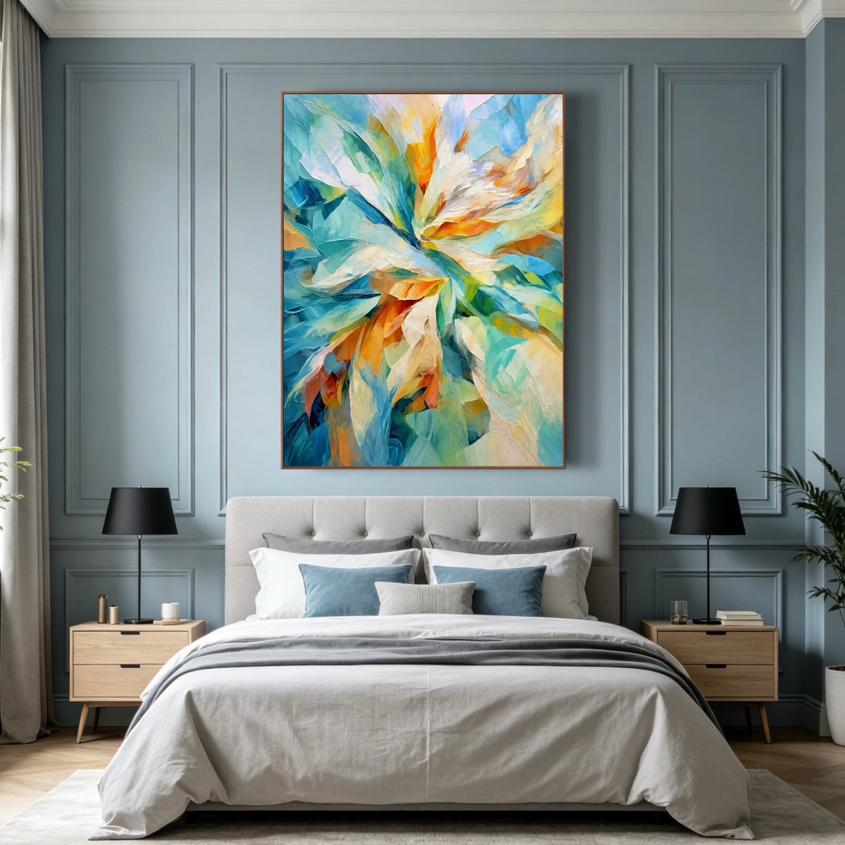 Petals Catch Fire — vertical floral & botanical art, view 5
