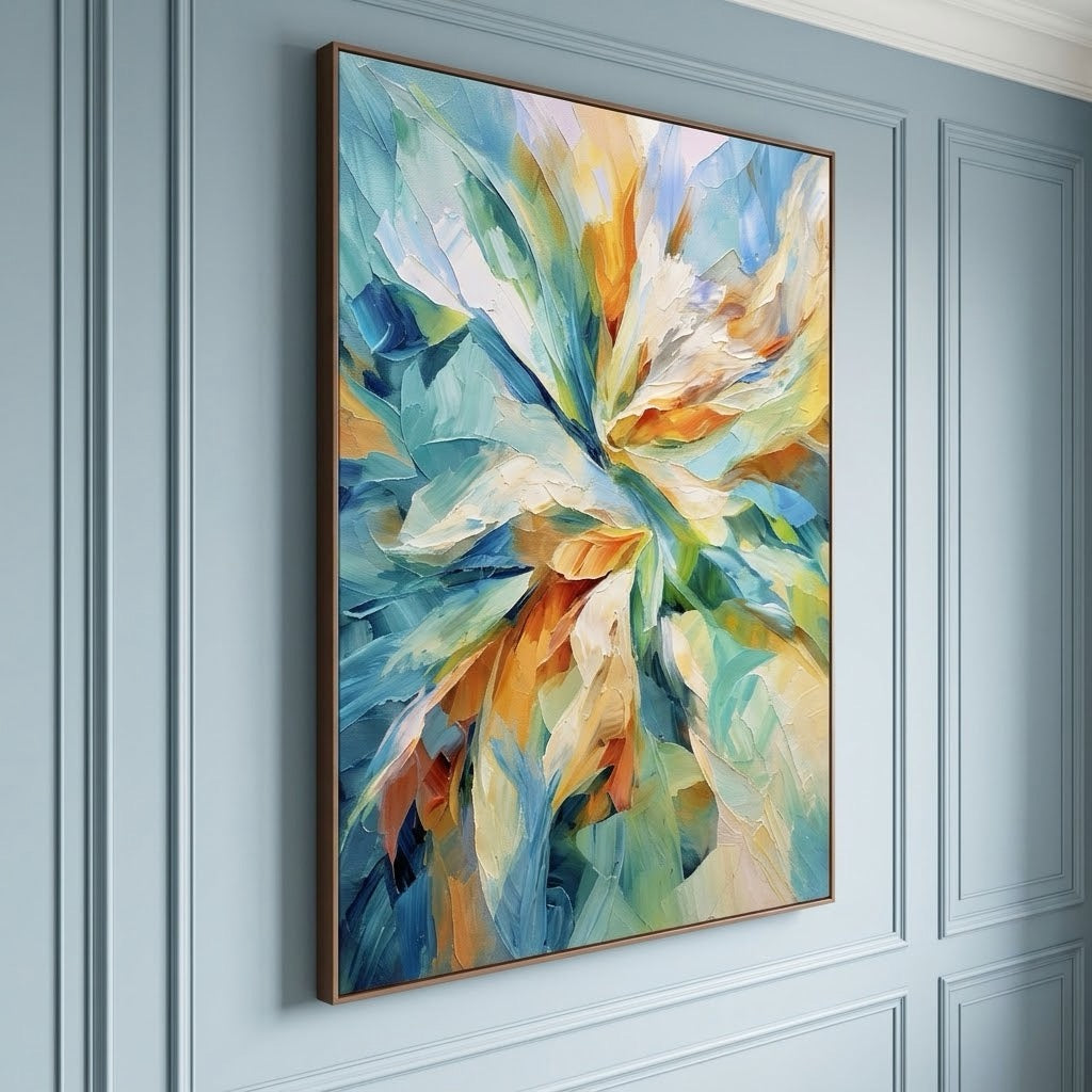 Petals Catch Fire — vertical floral & botanical art, view 7