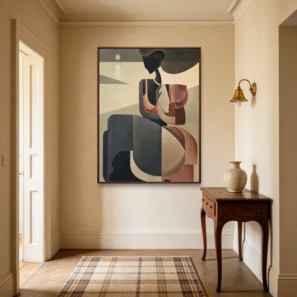 Poise In Profile — vertical female figure art, view 1