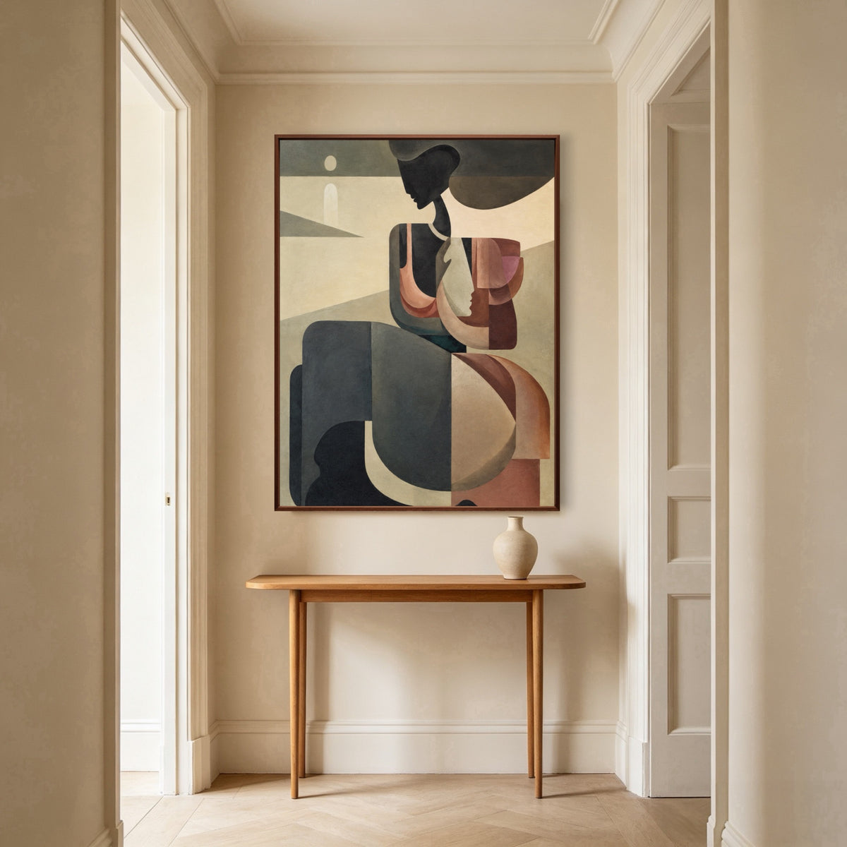 Poise In Profile — vertical female figure art, view 3
