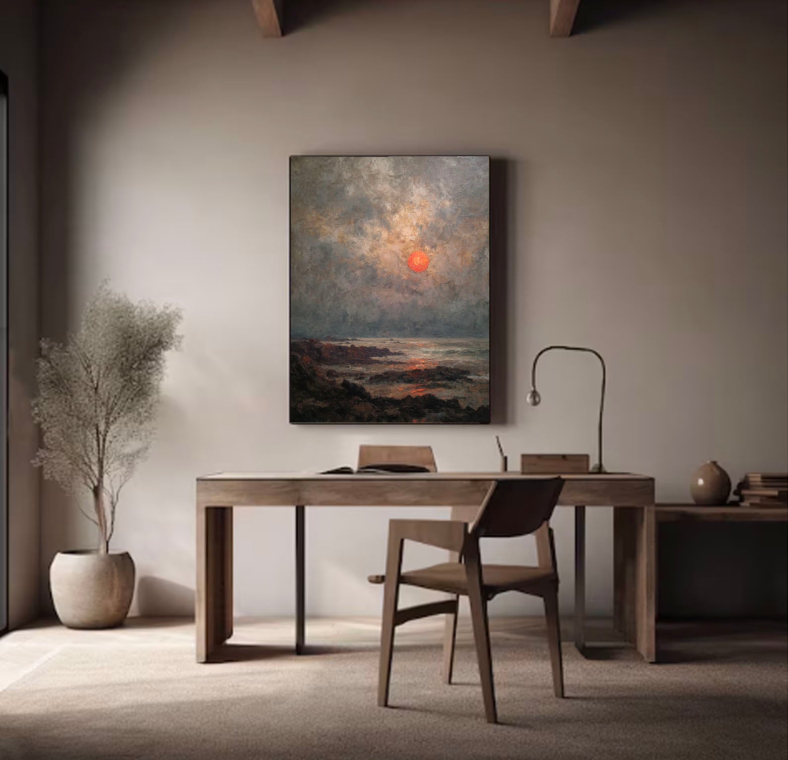 Sunset Coast Art | Textured Drama