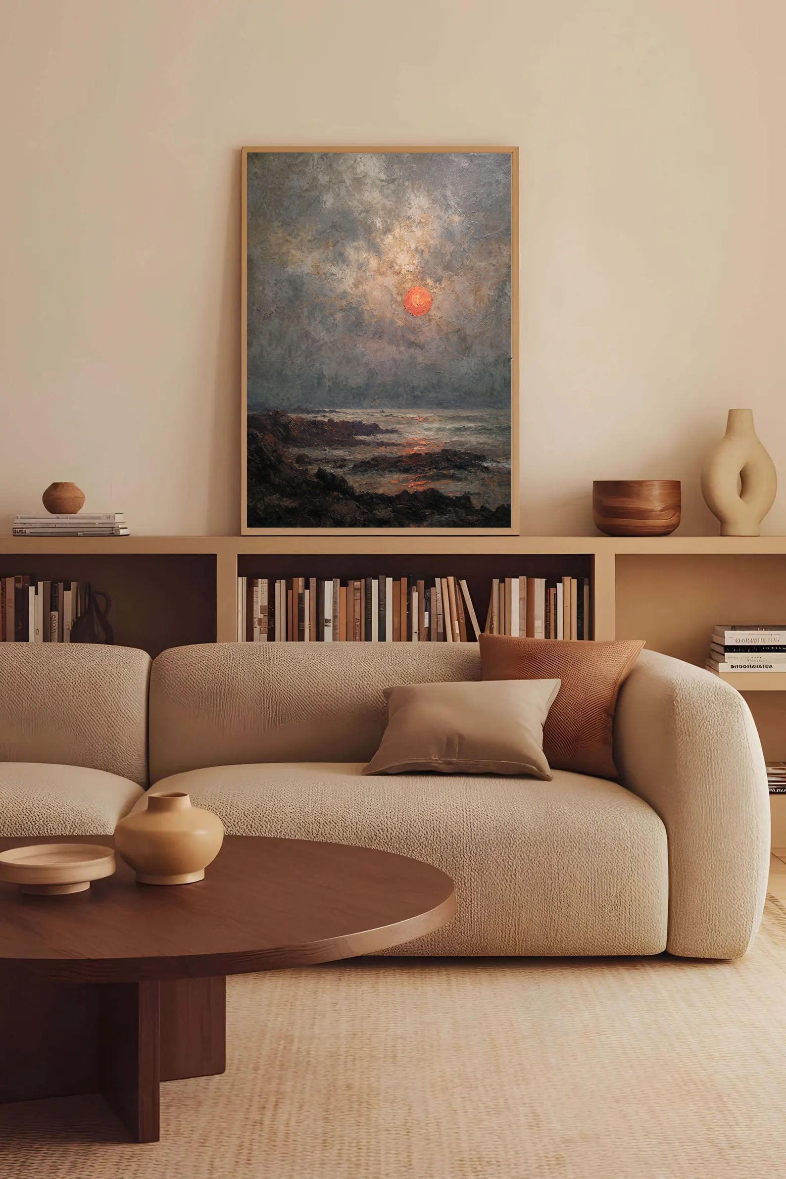 Sunset Coast Art | Textured Drama