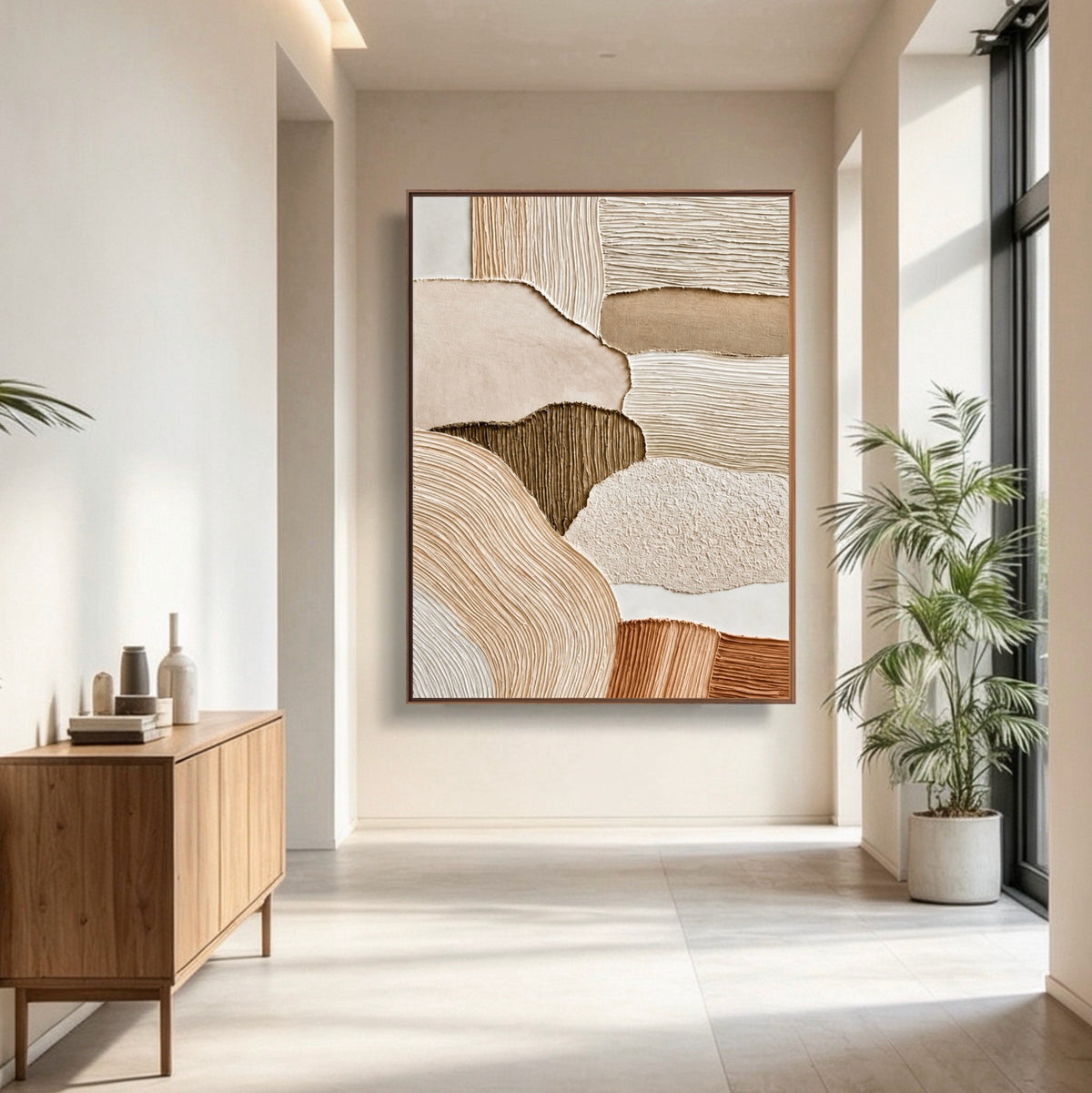Sandstone Fold Study — vertical textured & impasto art, view 5