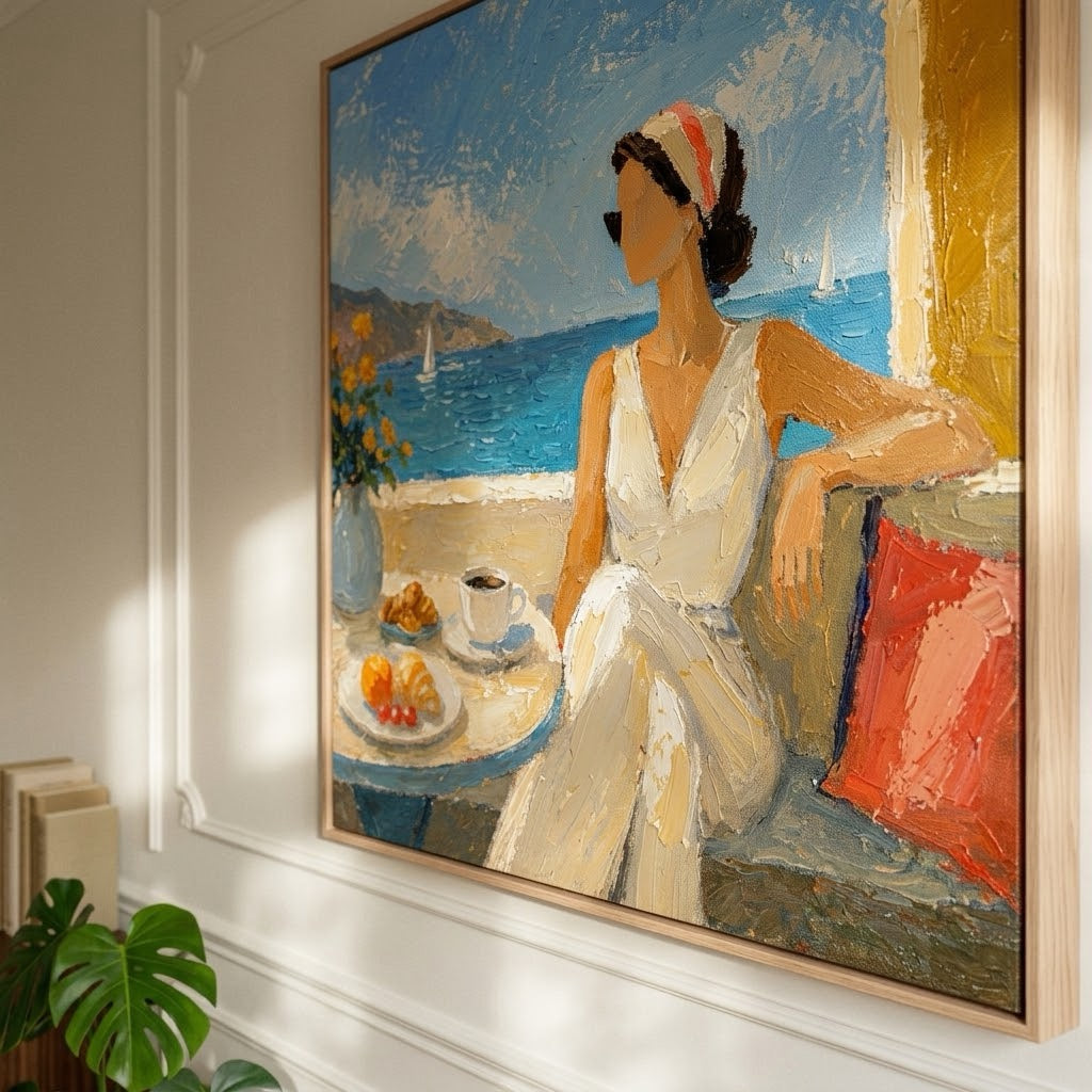 Seaside Morning Ritual oil painting view 6