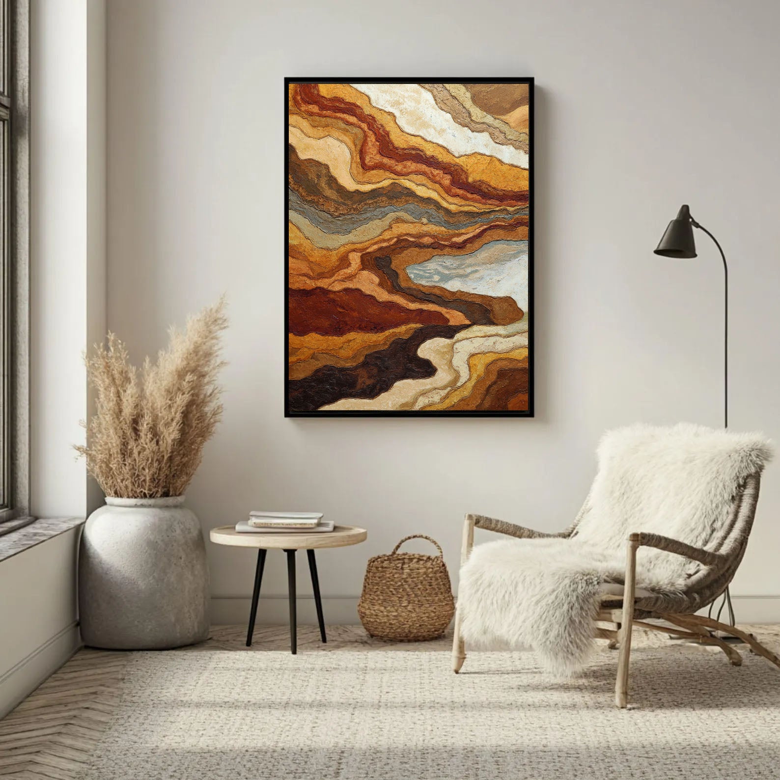 Earth Layers Abstract Art | Textured Elegance